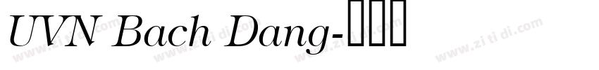 UVN Bach Dang字体转换